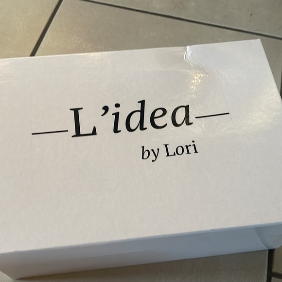 L'idea by Lori Chunky Leather Black Sandals w/Gucci like Buckle "Juice Frenchy" - Picture 9 of 9